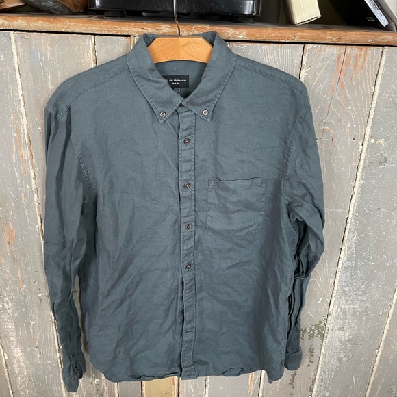 Men's Club Monaco Button-Up Shirt - Picture 1 of 4